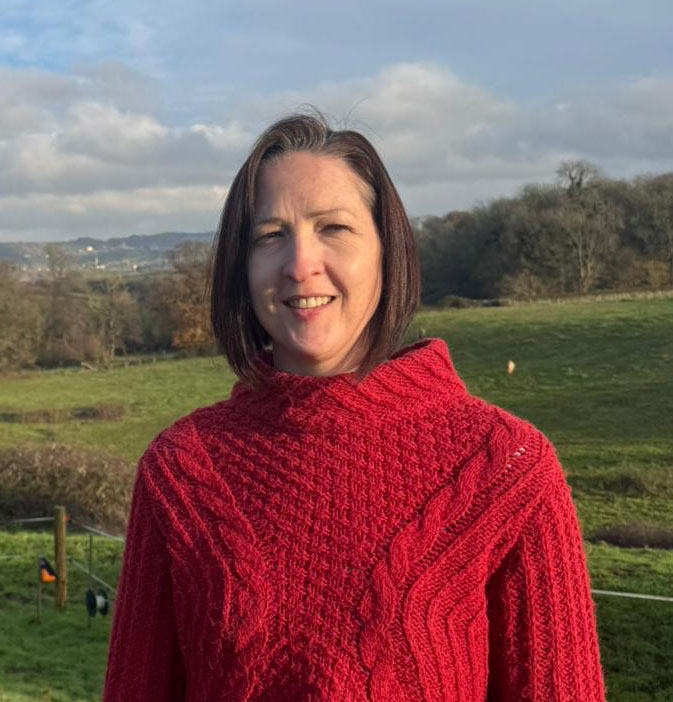 Iyengar Yoga teacher Chloe Burke pictured in the winter countryside