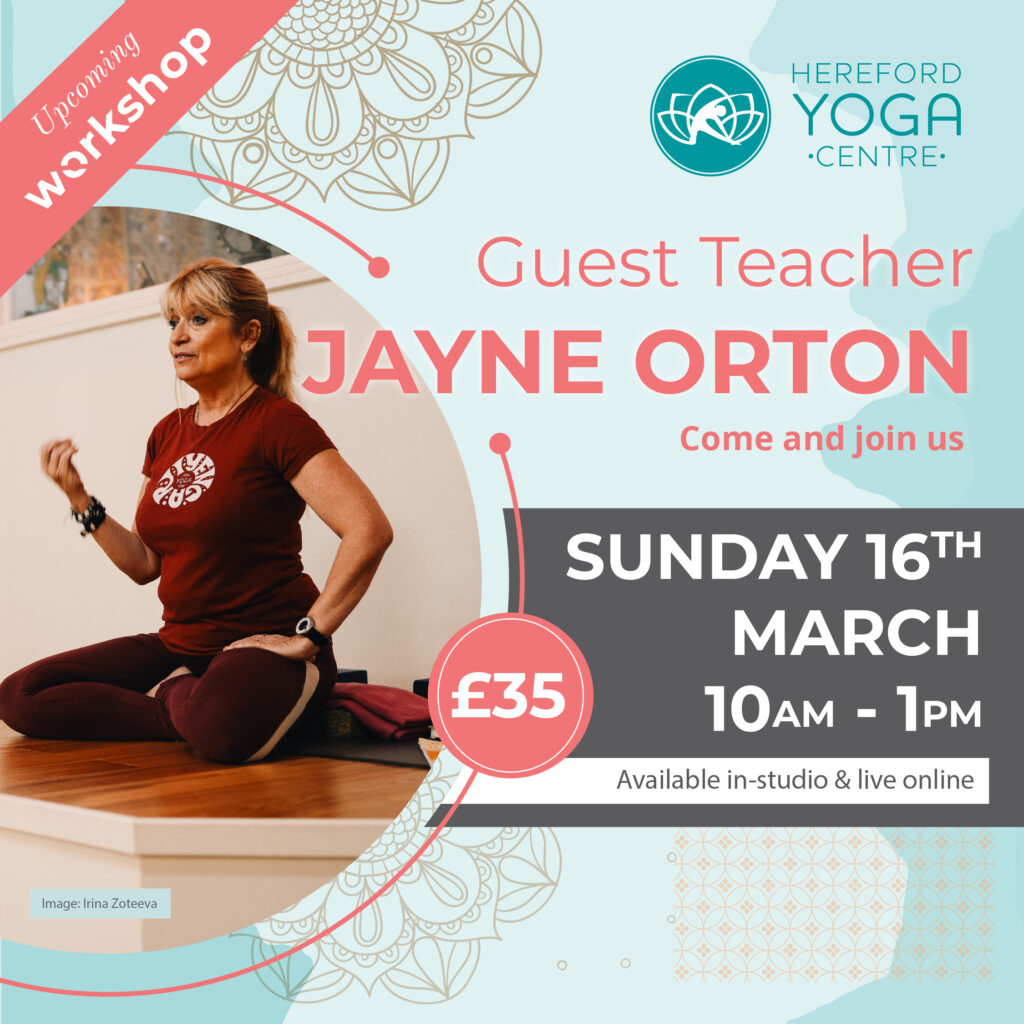 Promo graphic for Jayne Orton workshop